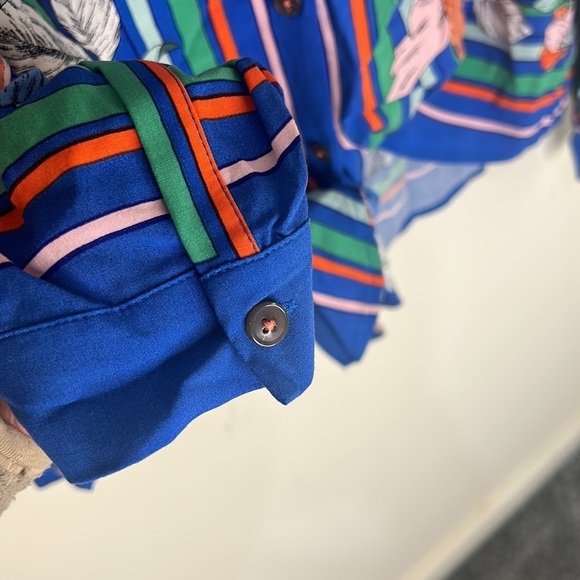 ANTHROPOLOGIE MAEVE Elan Scarf Floral Print Tie Front Blouse Size 8 - Picture 8 of 16